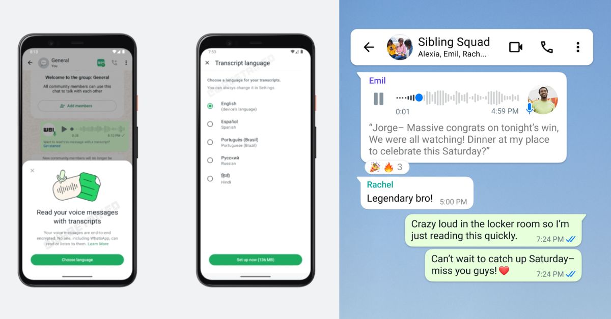 Whatsapp voice notes into text