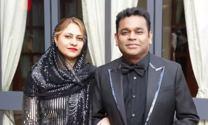 AR Rahman stands with Sirah Banu, who is admitted to the hospital

