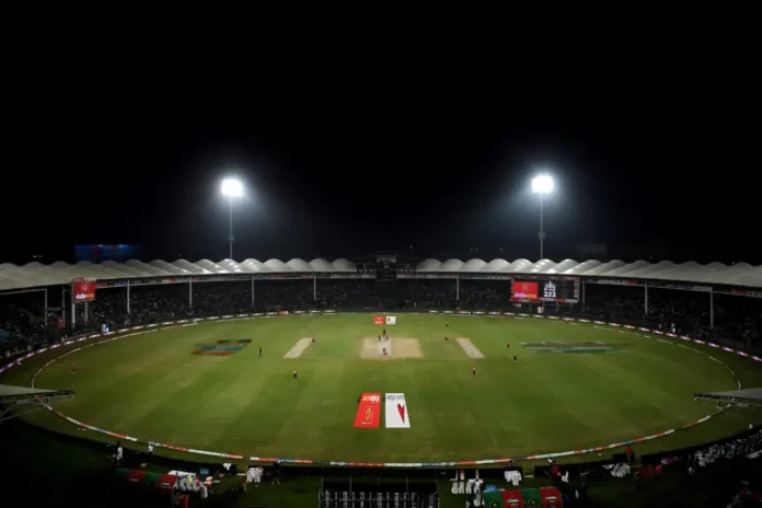 No Indian flag in Karachi Stadium Pakistan

