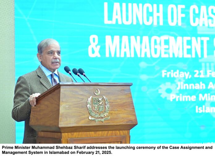 Prime Minister Shahbaz launches case management system to modernize the judiciary

